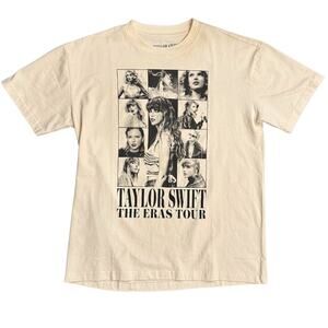 NEW Taylor Swift THE ERAS TOUR Through Vancouver Beige Short Sleeve Tee Medium